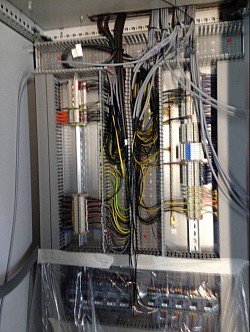 Scole Electrical Connections made to control Panel for Robot Seed Handling Plant